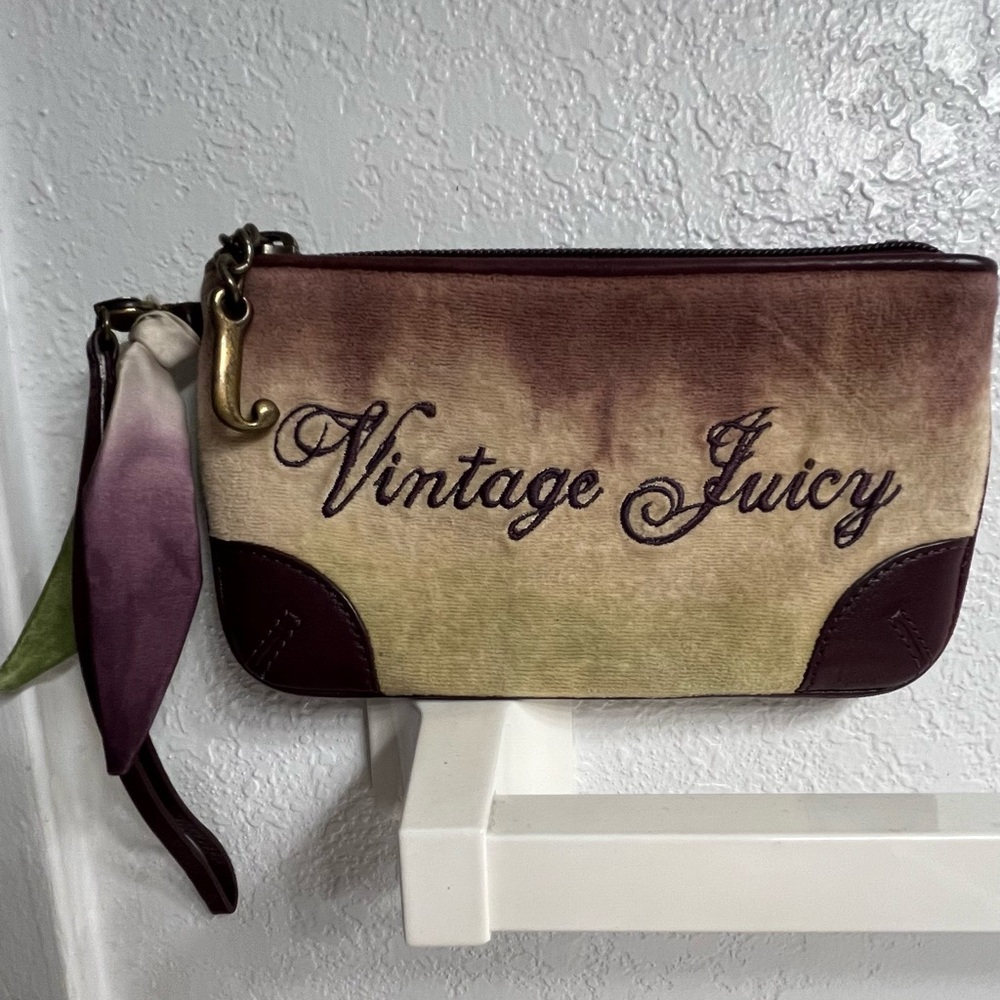 Juicy Couture Vintage Brown and Cream Clutch